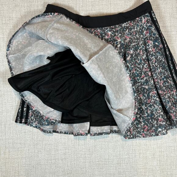 ADIDAS Primegreen Skirt Sz L Flouncy Floral Midi Skirt Multicolor Athleisure Y2k - Picture 9 of 11